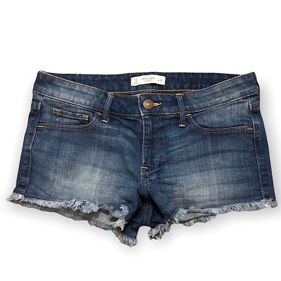 Abercrombie & Fitch Pants - Abercrombie & Fitch blue Denim Cut Off Shorts, W 28 beach summer jean